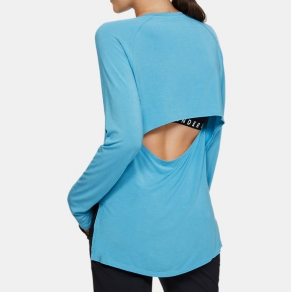 Under Armour Tops - Under Armour | Women's Blue Whisperlight Open Back NEW